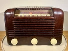 1945 Rca Victor Model 56X Brown Marbled Bakelite-like Tube Radio Cut Cord Repair. Fixed Price $49.00.