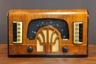 Old Antique Wood Zenith Vintage Tube Radio - Restored & Working Deco Boomerang. Fixed Price $650.00.