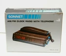 Sonnet Am/fm Clock Radio Telephone RP-1900 New Open Box Large Red Led Numbers. Fixed Price $49.00.