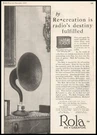 1925 Rola Oakland Photos Re-creator Radio Horn Speaker Cabinet Print. Fixed Price $24.11.