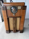 Zenith Vintage Wooden Floor Console Tube Radio Model Cabinet. Fixed Price $650.00.