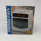 Vintage Soundesign 3833 Cube Radio Alarm Clock Cassette Player White Orig Box. Fixed Price $47.99.