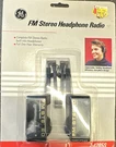 Ge Fm Stereo Headphone Radio 7-1285S Black Collapsible Headband Vernier Tuning. Fixed Price $17.99.