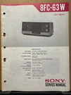 Original Service Manual For The Sony 8FC-63W Radio Repair. Fixed Price $8.98.