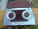 Vintage 1948 Motorola Portable Tube Radio Model 5A7A, Maroon Color. Fixed Price $30.50.