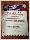 Philco Ford Dealer Mat Service Sheets Hi-fi Stereo Radio Ads 1964 Graphic Art. Fixed Price $50.39.