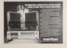 1976 Print Meriton HF-2105 Phonograph Fm Radio,cassette Player Moonachie,nj. Fixed Price $16.81.