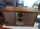 Vintage T-270A Dual Speaker, Am/fm Tube Radio, Walnut. Fixed Price $78.00.