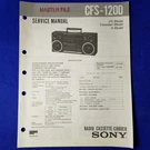 Sony CFS-1200 Service Manual Original Paper Oem Repair Guide Usa. Fixed Price $22.46.
