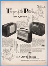 1950 Rca Victor Portable Radio BX57 BX6 BX55 Vintage Print. Fixed Price $10.99.