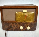 Vtg Emerson Tube Radio 541 Am Mcm Swirly Wood Raymond Loewy Design Not Working. Fixed Price $71.99.