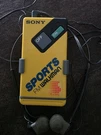 Sony Sports SRF-4 Fm Walkman Radio Yellow With Headphone Parts Only. Fixed Price $9.99.