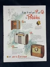 Magazine Ad* - 1949 Rca Victor Portable Radios 8B43, 8BX6, 9BX5. Fixed Price $8.00.