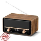 Audiocrazy Vintage Wooden Am Fm Radio With Bluetooth, Digital Clock Wit.... Fixed Price $64.99.