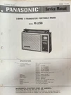 Panasonic R-1158 1-BAND 7-TRANSISTOR Portable Radio Service Manual. Fixed Price $15.00.