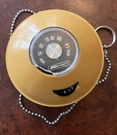 Vtg Kmart Realtone Am Radio Yellow 1970 Space Capsule Works. Fixed Price $12.00.