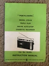 Vintage Realistic CTR-18 Am Fm Cassette Recorder Instructions Manual. Fixed Price $8.95.