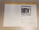 Vintage Sony TFM-7350W Radio Orig Manual X Shop Owned. Fixed Price $8.25.