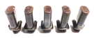 Vintage Truetone D910 Tabletop: 5 Of The 6 Bakelite Push-on Pre-set Buttons. Fixed Price $20.00.