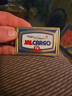Vintage Jal Cargo Airline Pilot Solid Brass Belt Buckle. Fixed Price $20.00.