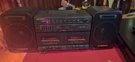 Sharp WF-A500 Portable Stereo Component System Both Tape Players And Radio Works. Fixed Price $65.00.