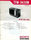 Sony TFM-9430W / Am Table Radio Service Manual. Fixed Price $23.39.