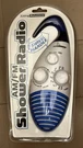 New Living Solutions Blue & White Am/fm Shower Radio Swivel Handle Model 611. Fixed Price $24.87.