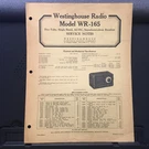Original Westinghous Service Manual For Wr Model Radios Select One. Fixed Price $7.98.