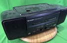 Sharp Boombox WQ-CD66 Dual Cassette Am/fm Radio- Defective (partially). Fixed Price $20.00.