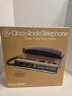 Vintage General Electric 7-4711C Am/fm Radio Alarm Clock Telephone Brown New. Fixed Price $52.00.
