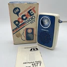 Soundesign Blue Transistor Am Pocket Radio - Model 1177 Works With Issues. Fixed Price $13.56.