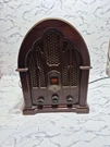 General Electric Reproduction Model No 7-4100JA Cathedral Am/fm Radio Tested. Fixed Price $72.00.