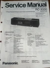 Panasonic RC-X500 Service Manual Clock Radio Original. Fixed Price $24.99.