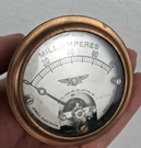 Vtg Jewell Volts Milliamperes Steampunk Brass Gauge-dial #135 Great Patina. Fixed Price $42.74.