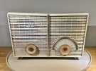 1959 Philco Twin Speaker 34-2068 White Chevron Tube Radio For Parts Repair!. Fixed Price $25.00.