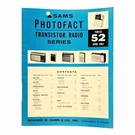 Sams Photofact Transistor Radio Series Service Manual TSM-52, # April 1965. Fixed Price $8.99.