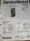 Panasonic RN-V54 Service Manual Microcassette Recorder Original. Fixed Price $24.99.