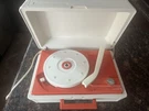 Vintage General Electric Solid State Portable Record Player Model V211R Working. Fixed Price $75.00.