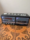 Vintage Sounddesign Am/fm Electronic Clock Radio Cassette Player 3826BLK. Fixed Price $19.95.