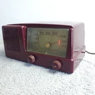 General Electric Tube Radio 411 Am Vintage Mcm Red Burgundy Works!!. Fixed Price $65.00.