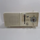 Retro 1960'S Sylvania Solid State Table Radio W/ Analog Clock Model SK30WH Works. Fixed Price $61.60.