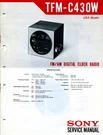 Sony TFM-C430W Fm/ Am Digital Clock Radio Service Manual. Fixed Price $18.98.