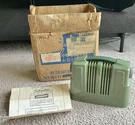 Vintage 1951 Silvertone Model 210 Green Swirl Radio W/ Instructions And Box. Fixed Price $149.99.