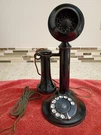 American Electric Antique Black Candlestick Rotary Dial Telephone. Fixed Price $89.95.