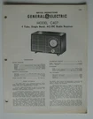 General Electric Model C407 Radio Receiver Manual September 1953. Fixed Price $10.88.