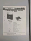 Panasonic RF-708 Fm/am Portable Radio Service Manual D-5829. Fixed Price $54.95.