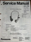 Panasonic RF-H8 Service Manual Radio Original. Fixed Price $24.99.
