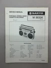 Sanyo 9830K Original Service Manual Free Shipping. Fixed Price $14.00.
