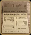 1963 Northwestern Wildcats Weaw Am Radio Football Basketball Pocket Schedule. Fixed Price $13.99.