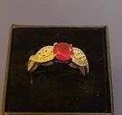 Bomb Party Ring (size 8) Lab Created Pink Sapphire On Solid .925 Sterling. Fixed Price $55.00.